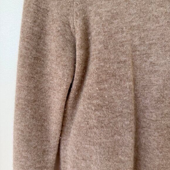 Mongolian Cashmere Crewneck Sweater, Oatmeal - Picture 5 of 6